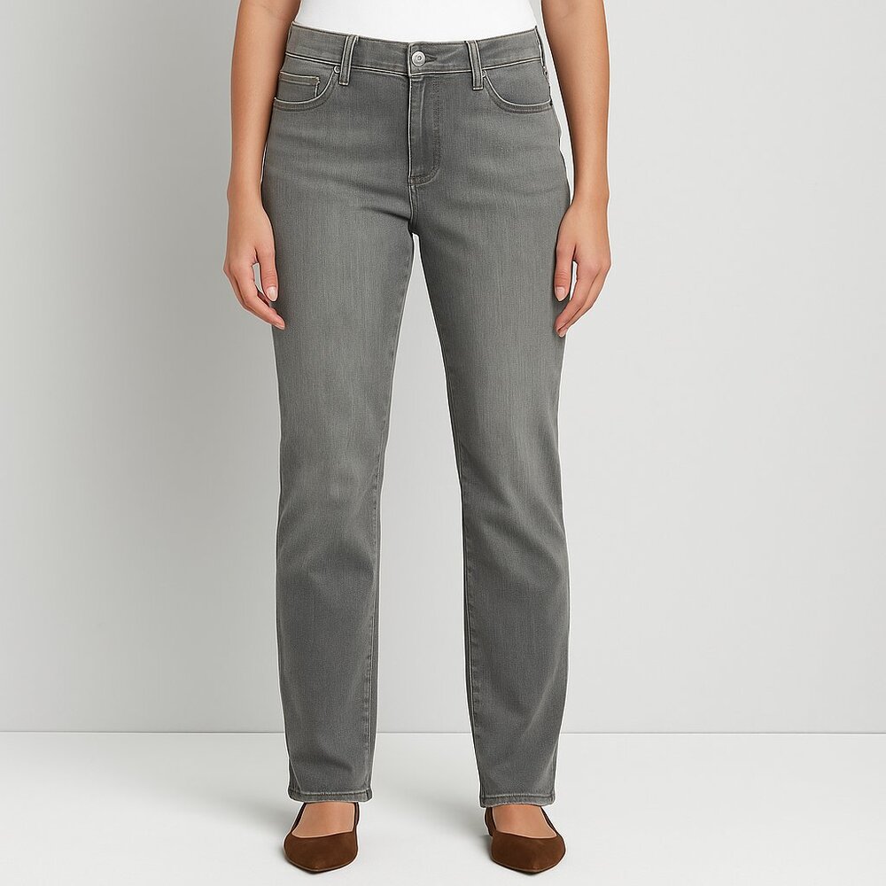 Amanda & Chelsea Gray Straight-Leg Jeans Size 3X (NWT)